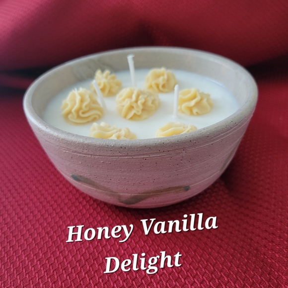 Stoneware Other - Vintage Stoneware Dish with a Honey Vanilla Delight Scented Candle